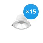 Mehrfachpackung 15x Noxion LED Downlight Apollo 9W 1100lm 60D - 830 Warmweiß | 145mm - Ausschnitt 120mm - UGR <19